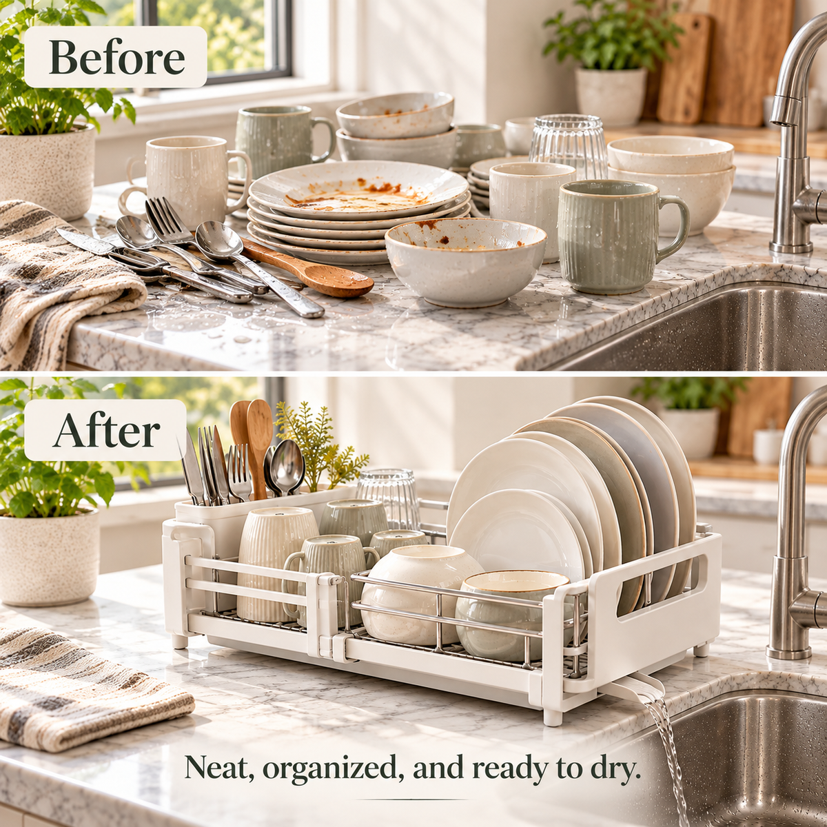 nbloop FlexDry Adjustable Dish Rack