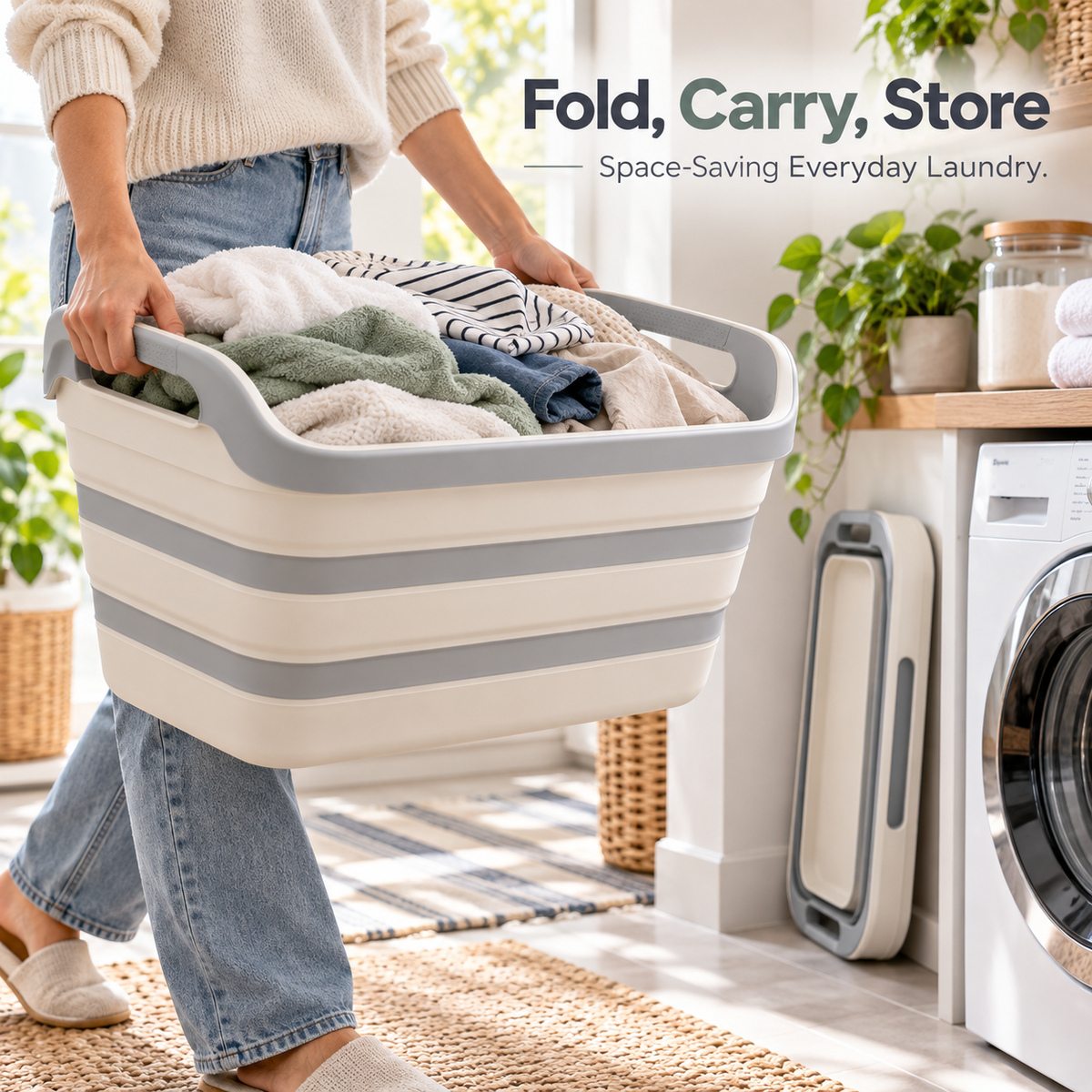 nbloop FoldMate Collapsible Laundry Basket